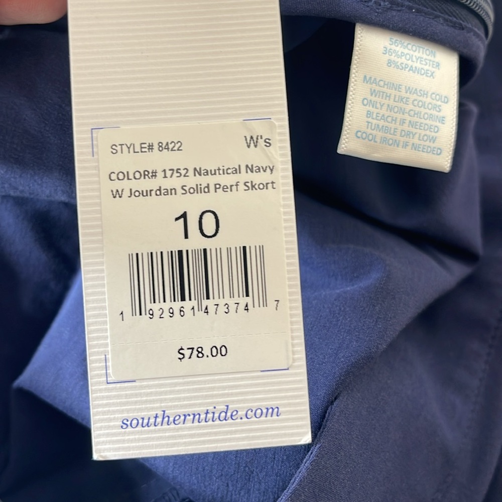 Southern Tide Jourdan Performance Skort Nautical Navy Blue Size 10 - Picture 16 of 16